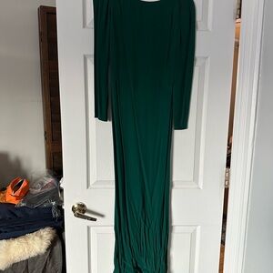 Reformation Deep Green Long Sleeve Dress
